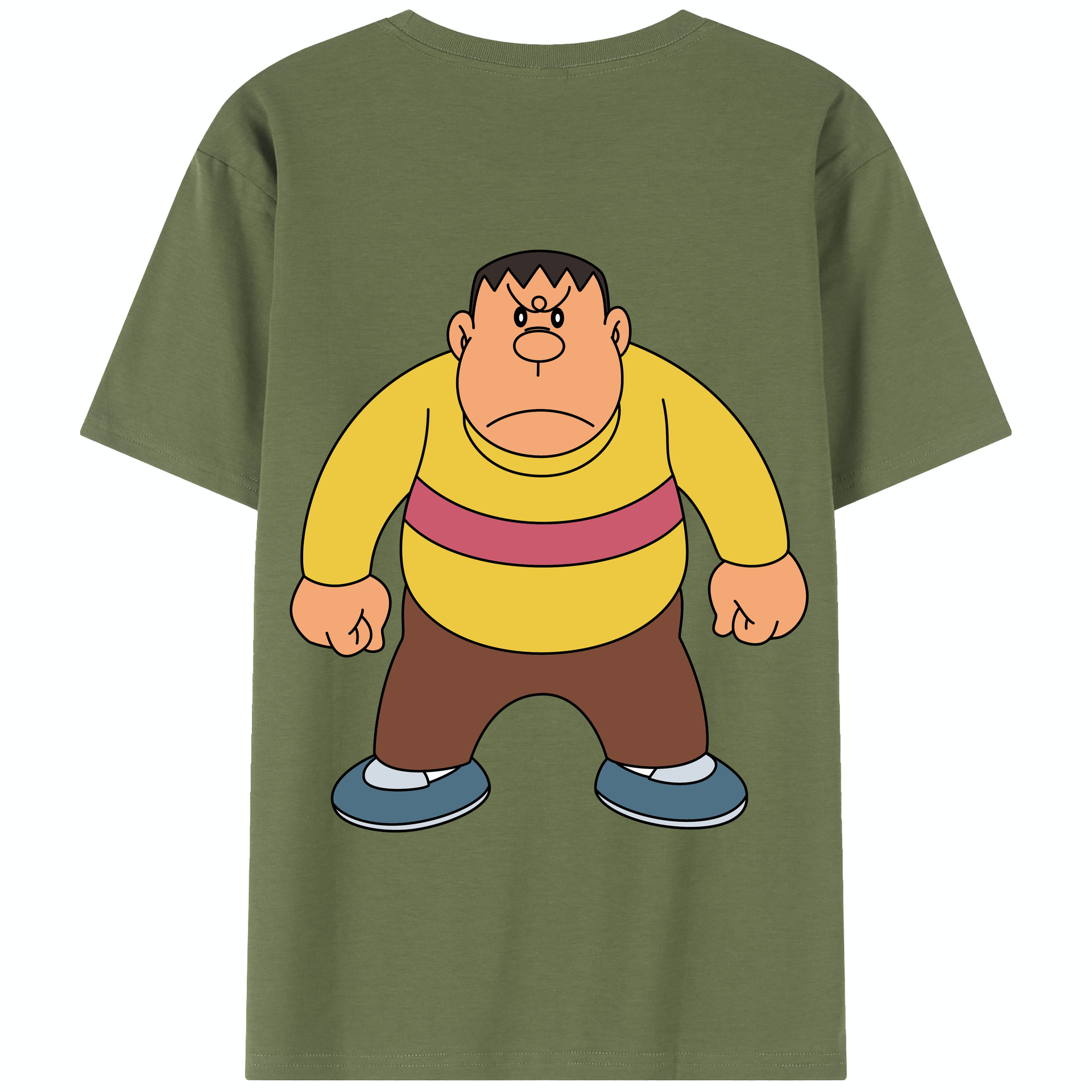 （画像用） ドラえもん 剛田武 Doraemon Gouta Takeshi 綿100％半袖Tシャツ（背面プリント）